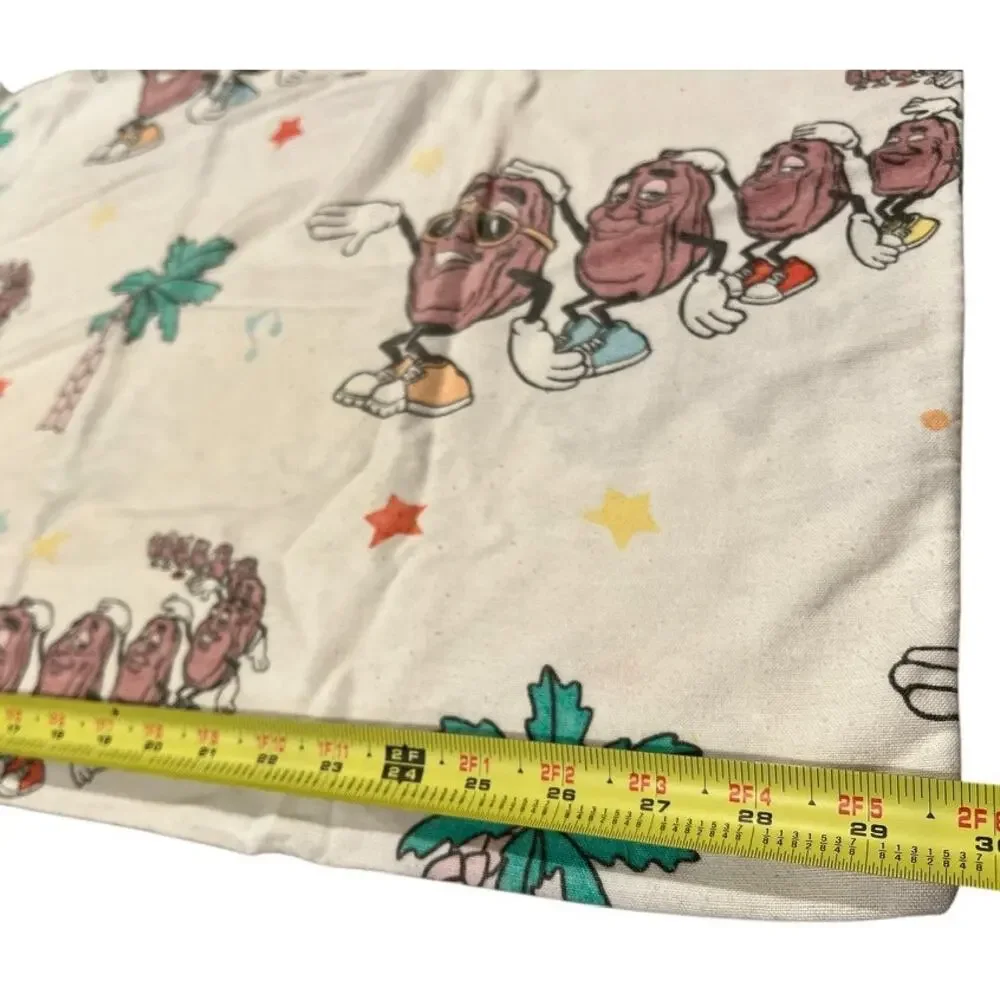 Vintage 80s California Raisins Twin Sheet Set Sears Nostalgic Refashion Kidcore
